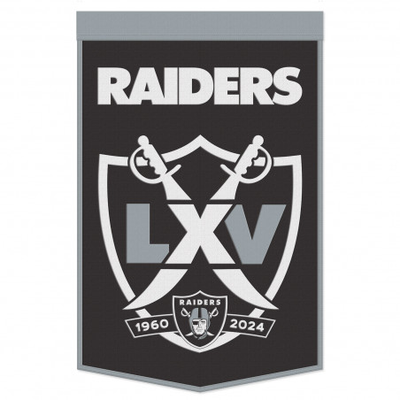 RAIDERS 65TH SEASON 24X38 WOOL BANNER