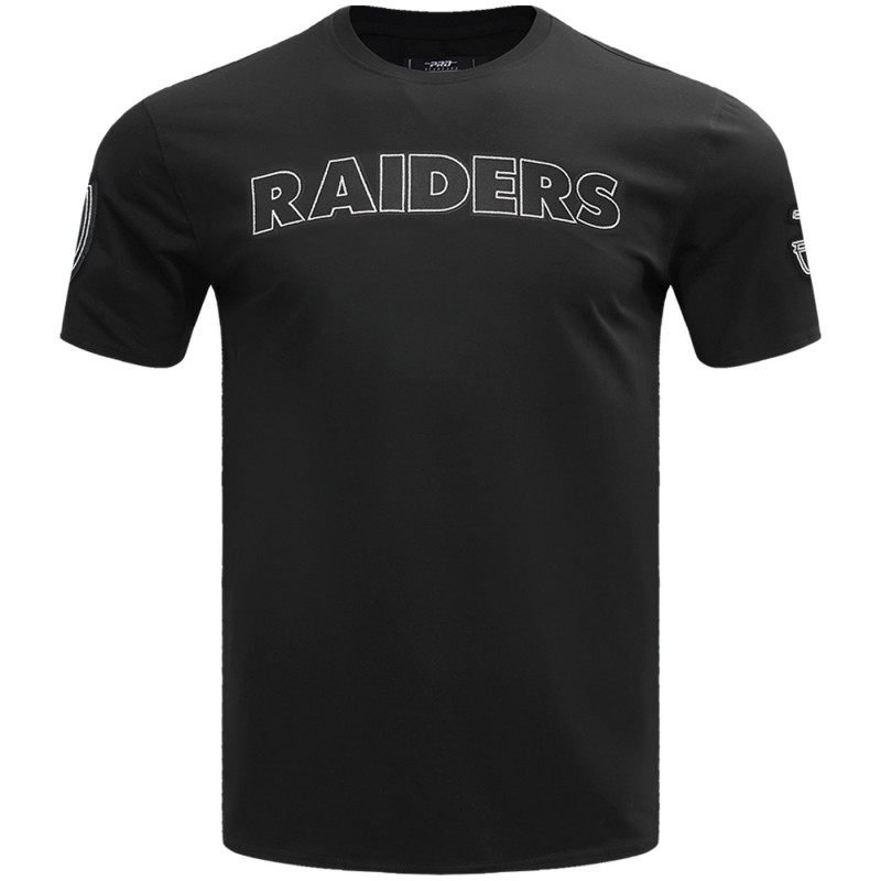 PRO STANDARD RAIDERS SILVER & BLACK SHORT JERSEY TEE