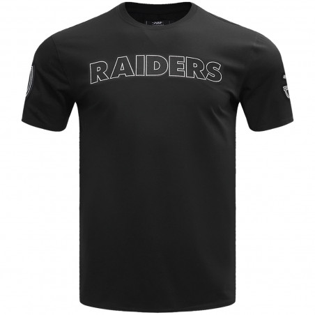 PRO STANDARD RAIDERS SILVER & BLACK SHORT JERSEY TEE