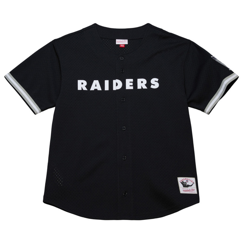 MITCHELL & NESS ON THE CLOCK VINTAGE LOGO MESH BUTTON UP