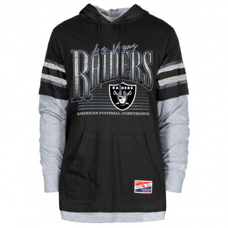 NEW ERA LONG SLEEVE HOODED TWOFER TOP