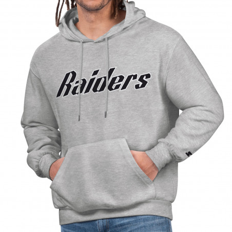STARTER RAIDERS HERITAGE WORDMARK GRAY HOODIE