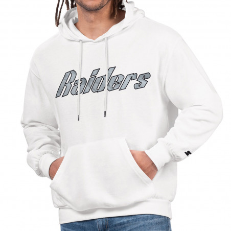 STARTER RAIDERS HERITAGE WORDMARK WHITE HOODIE