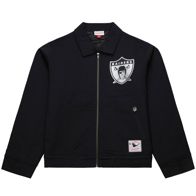 Mitchell & Ness Oakland Raiders Beautiful Chaos Workmen Jacket | Official Oakland Raiders Jacket Sale