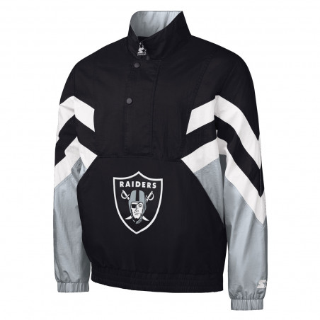 STARTER RAIDERS STRIKER HALF-ZIP WINDBREAKER JACKET