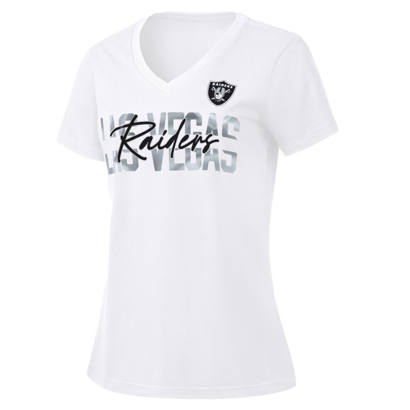 WOMENS LAS VEGAS RAIDERS BATTER UP V-NECK TEE