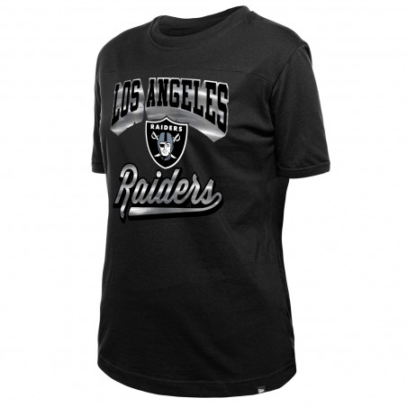 NEW ERA WOMENS LOS ANGELES RAIDERS GAMEDAY FOIL TEE