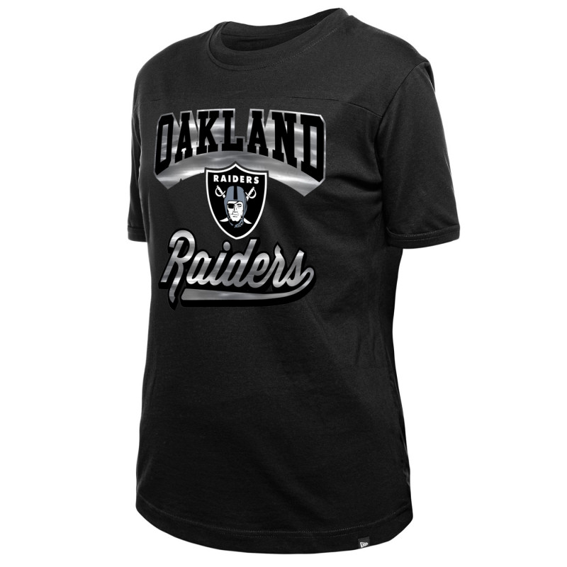 NEW ERA WOMENS GAMEDAY OAKLAND FOIL TEE