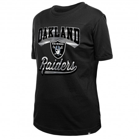 NEW ERA WOMENS OAKLAND RAIDERS GAMEDAY FOIL TEE