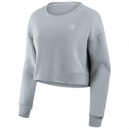 WOMENS RAIDERS SIGNATURE STUDIO CROP CREWNECK SWEATSHIRT