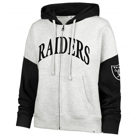 '47 WOMENS RAIDERS RIPLEY COLOR BLOCKED FULL-ZIP HOODIE
