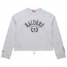 MITCHELL & NESS WOMENS CROP FLEECE TOGGLE CREWNECK SWEATSHIRT
