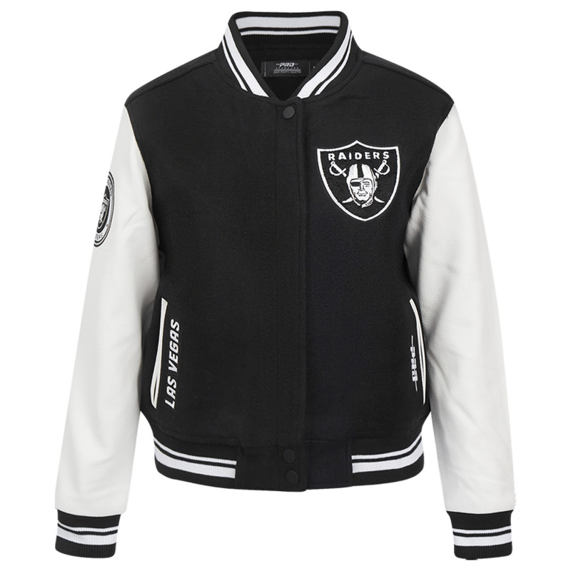 PRO STANDARD WOMENS PEARLS RIB WOOL VARSITY JACKET