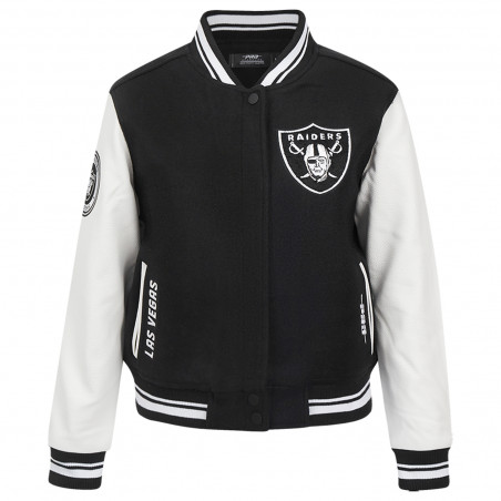 PRO STANDARD WOMENS PEARLS RIB WOOL VARSITY JACKET