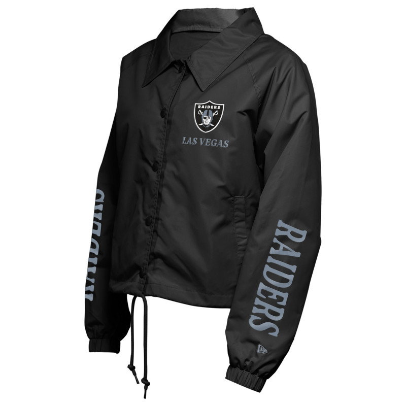 NEW ERA WOMENS LAS VEGAS RAIDERS GAMEDAY CROPPED SNAP JACKET