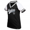 NEW ERA GIRLS VNECK RAGLAN TEE