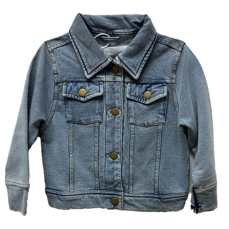 JUVENILE FRENCH TERRY DENIM JACKET