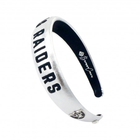 LAS VEGAS RAIDERS THIN EMBROIDERED HEADBAND