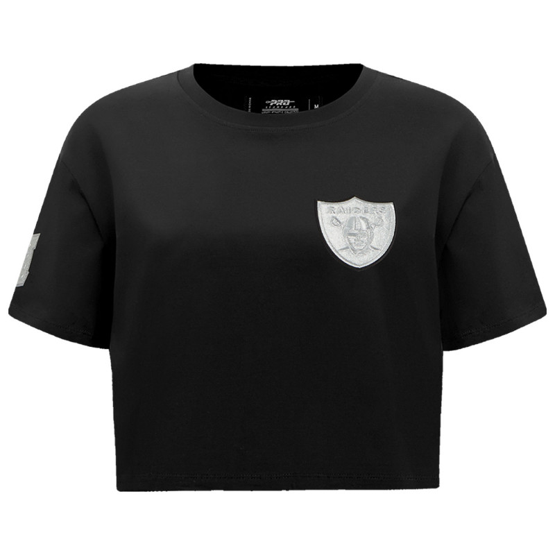 PRO STANDARD RAIDERS SILVER & BLACK BOXY TEE