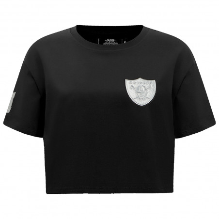PRO STANDARD RAIDERS SILVER & BLACK BOXY TEE