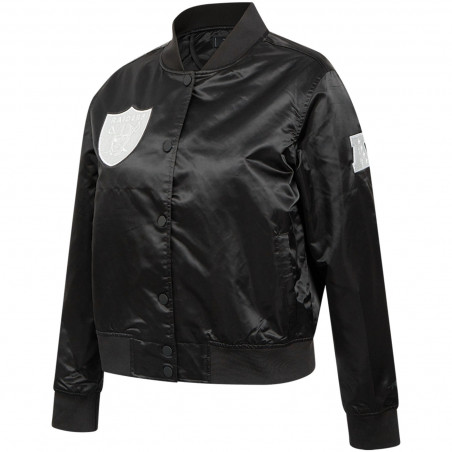 PRO STANDARD RAIDERS SILVER & BLACK SATIN JACKET