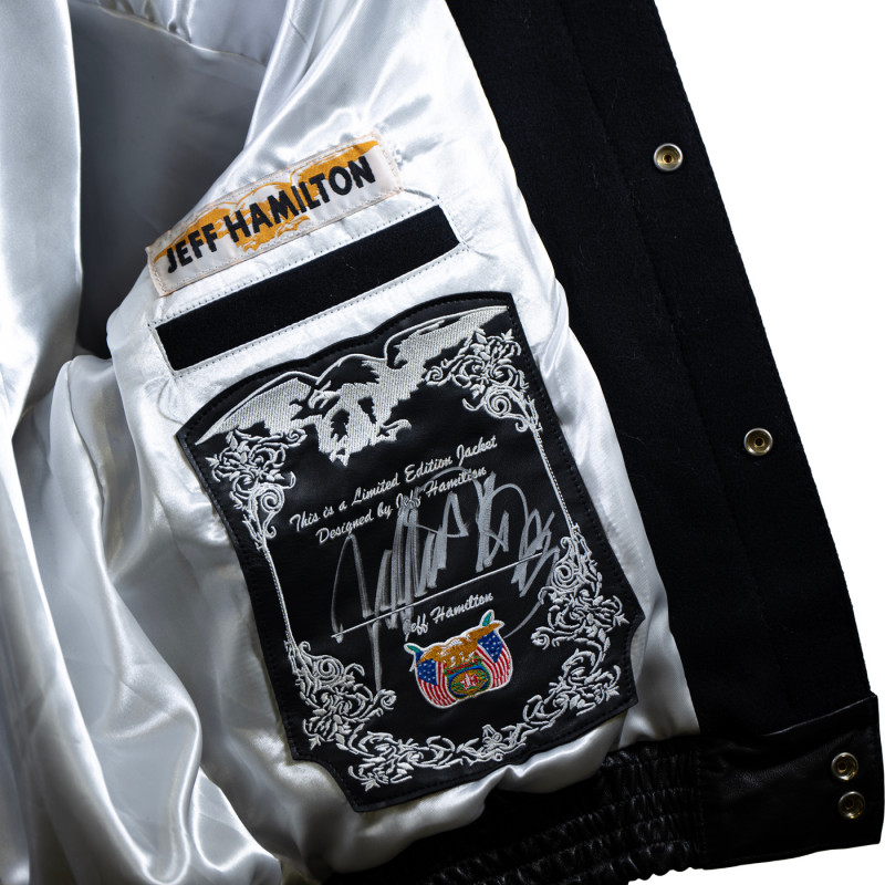 JEFF HAMILTON ALL OVER SHIELD LOGO JACKET