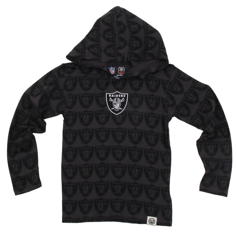 TODDLER RAIDERS ALL OVER SHIELD HOODED LONG SLEEVE TEE AND PANTS SET