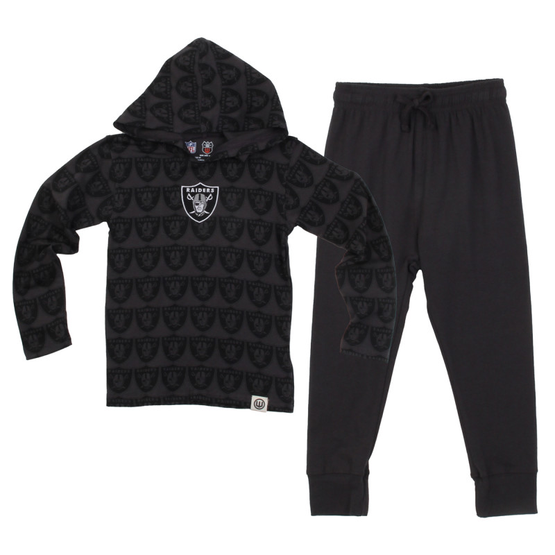 INFANT RAIDERS ALL OVER PRINT HOODIE WITH SOLID PANTS SET