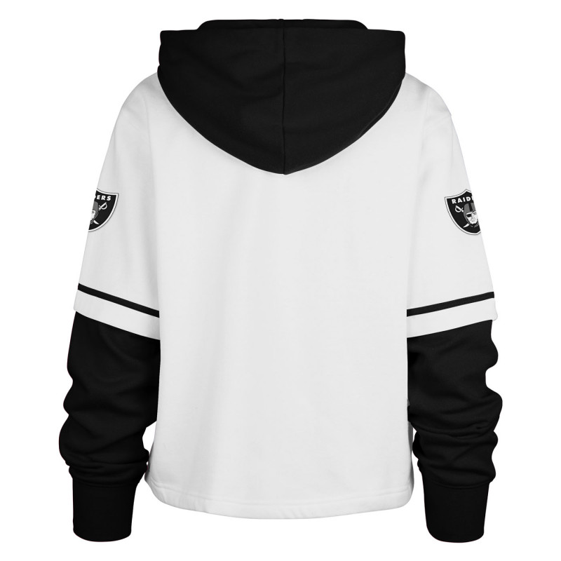 '47 WOMENS RAIDERS TRIFECTA CROPPED SHORTSTOP HOODIE
