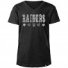 NEW ERA GIRLS YOUTH RAIDERS FLIP SEQUIN V-NECK TEE