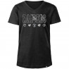 NEW ERA GIRLS YOUTH RAIDERS FLIP SEQUIN V-NECK TEE