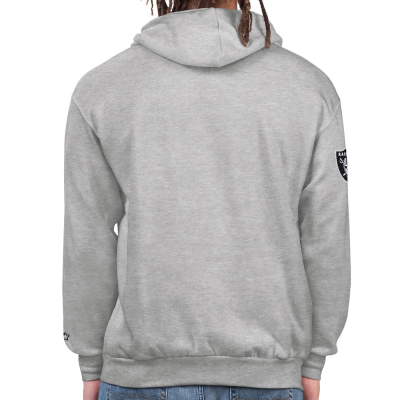 STARTER RAIDERS HERITAGE WORDMARK GRAY HOODIE