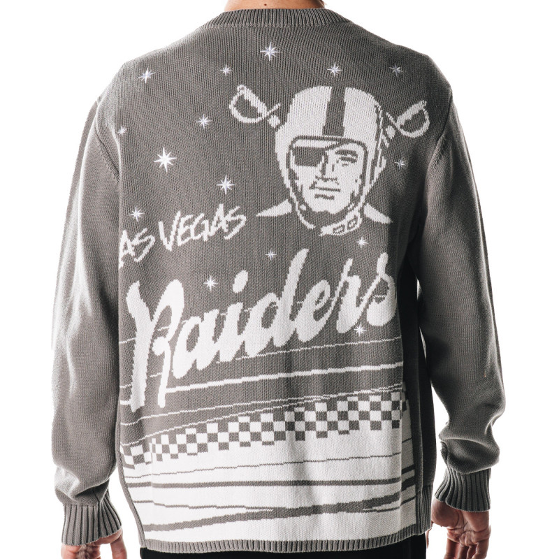 UNISEX RAIDERS GRAY JACQUARD SWEATER