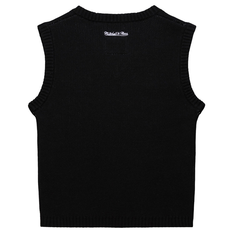 MITCHELL & NESS WOMENS CROP KNIT SWEATER VEST