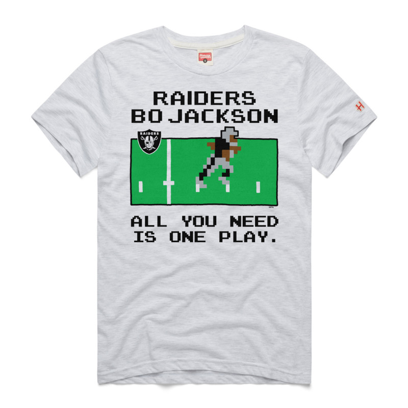 HOMAGE TECMO BOWL RAIDERS BO JACKSON ONE PLAY TEE