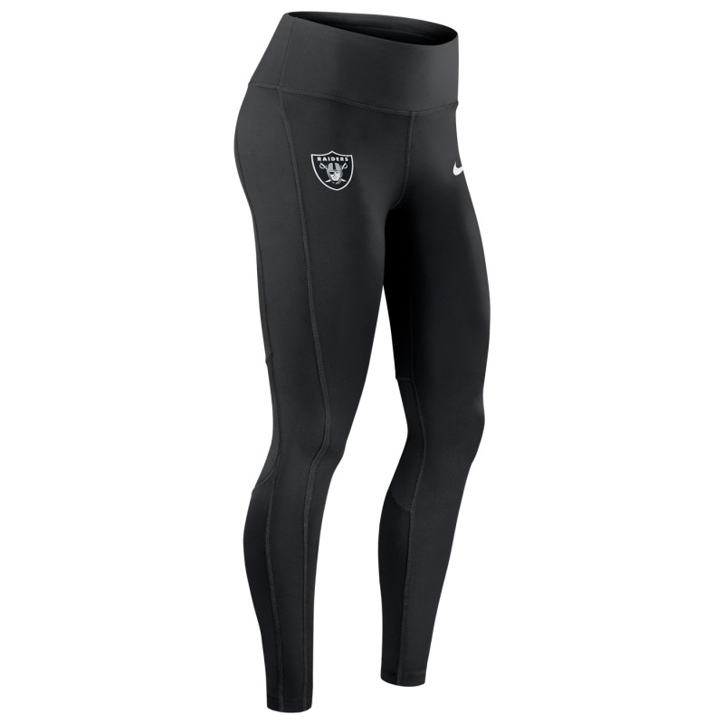NIKE WOMENS RAIDERS DRI-FIT SHIELD LOGO LEGGINGS
