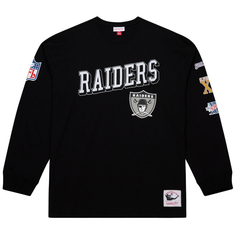 MITCHELL & NESS RAIDERS TRAINING CAMP VINTAGE LOGO LONG SLEEVE TEE