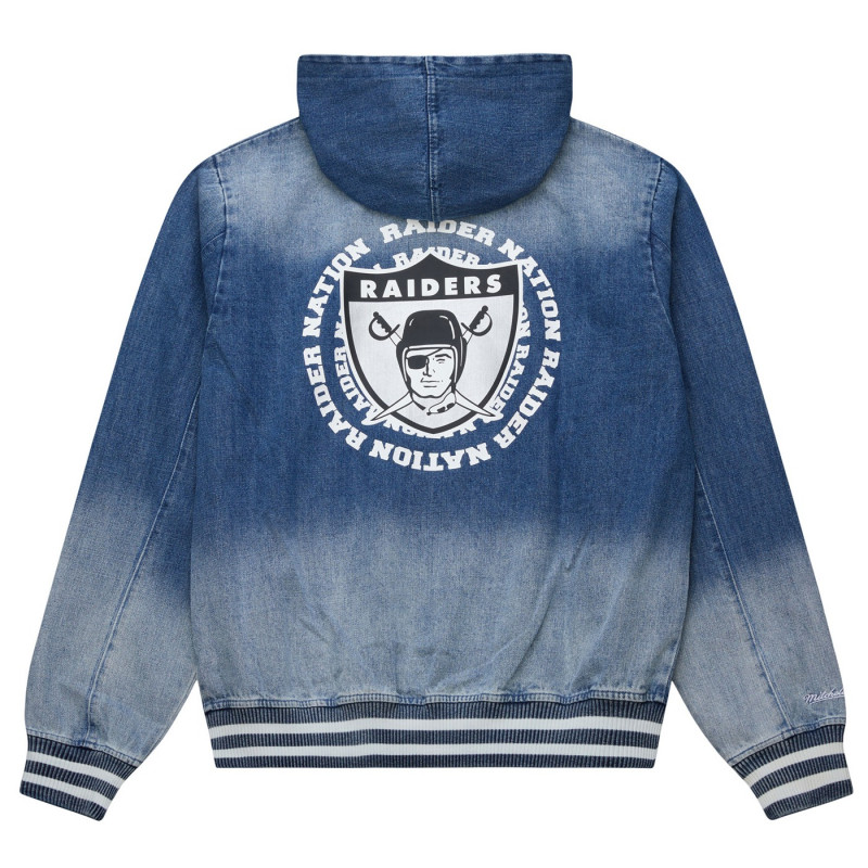 MITCHELL & NESS RAIDERS SUMMER BREEZE DENIM JACKET