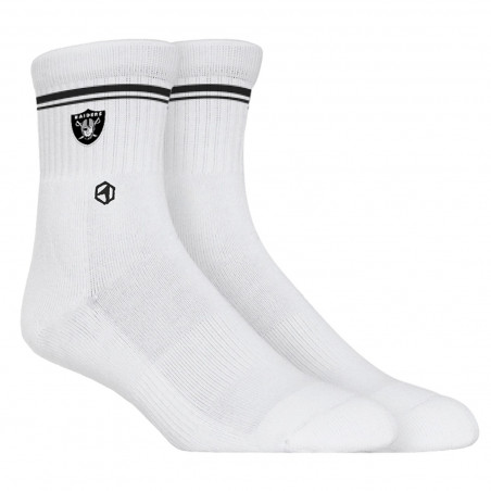 RAIDERS DOUBLE STRIPE KNIT QUARTER ANKLE SOCKS