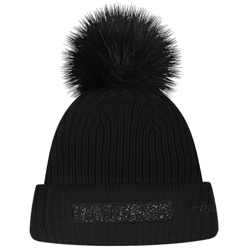 PRO STANDARD RAIDERS VINTAGE CRYSTALLINE POM CUFFED KNIT CAP