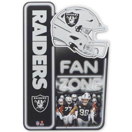 RAIDERS 19X13 FAN ZONE METAL WALL SIGN