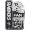 RAIDERS 20X13 FAN ZONE METAL WALL SIGN