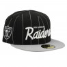 NEW ERA 59FIFTY LOS ANGELES RAIDERS PINSTRIPE CAP