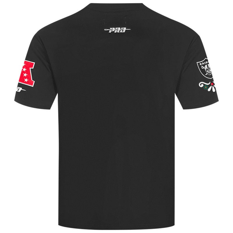 PRO STANDARD VIVA LOS RAIDERS SUGAR SKULL DROP SHOULDER TEE