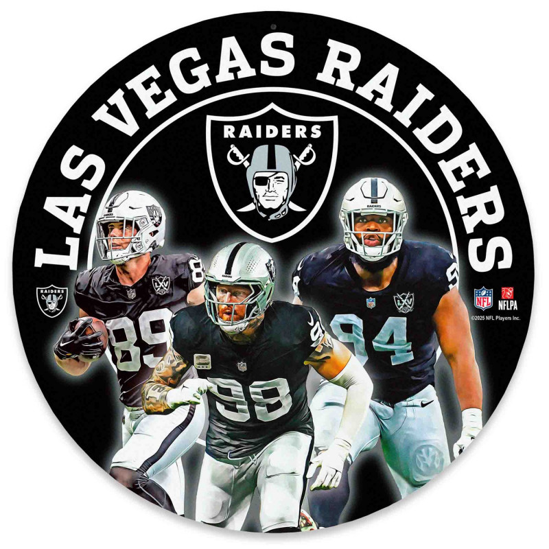 NFL Raiders メタルサイン 壁掛け Amazon.com : NFL Las Vegas Raiders Laser Cut Metal Sign
