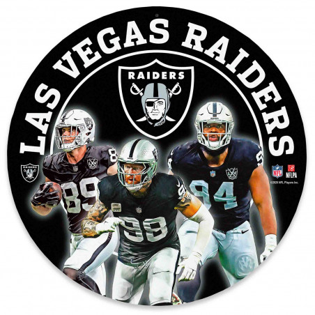 LAS VEGAS RAIDERS ROUND METAL WALL DECOR