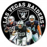 LAS VEGAS RAIDERS 11-INCH ROUND METAL WALL SIGN