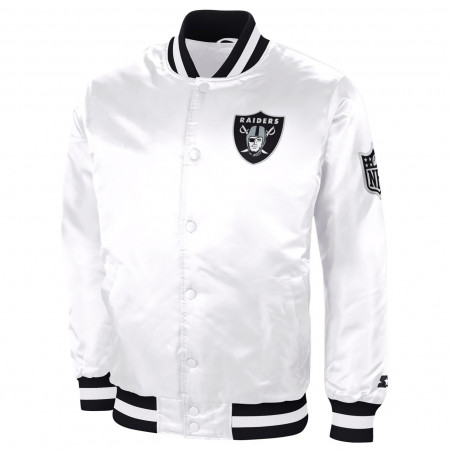 STARTER RAIDERS WHITE FILL SATIN JACKET 2.0