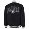 STARTER RAIDERS BLACKOUT VARSITY JACKET