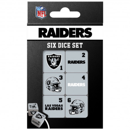 LAS VEGAS RAIDERS SIX DICE SET